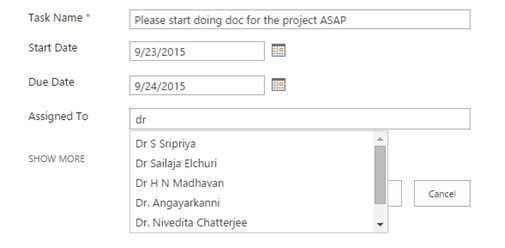 start date and due date